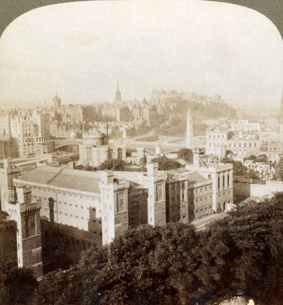 Édimbourg, depuis Calton Hill, S.O. vers le château, sur l