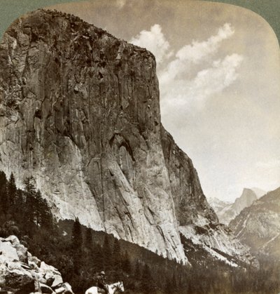 El Capitan et Half Dome, vallée de Yosemite, Californie, USA - Underwood and Underwood