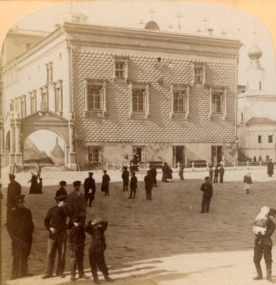 Célèbre escalier rouge et ancien palais, Moscou, Russie, 1900 - Underwood and Underwood