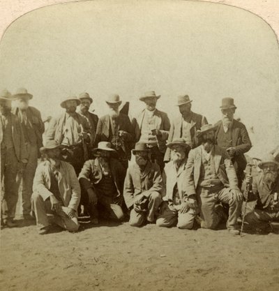 Les principaux commandants du général Cronje après la reddition, Afrique du Sud, guerre des Boers - Underwood and Underwood
