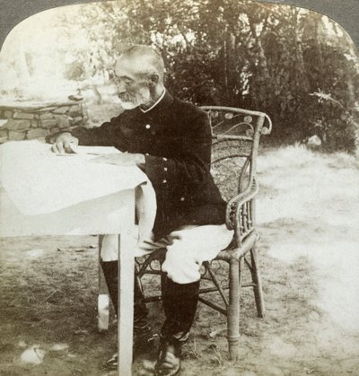 Général Nogi au quartier général japonais, Port Arthur, Mandchourie, vers 1904-1905 - Underwood and Underwood