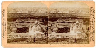 Jérusalem, vue depuis le Mont des Oliviers, Palestine, 1897 - Underwood and Underwood