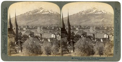 Lucerne et le mont Pilatus, Suisse, 1903 - Underwood and Underwood