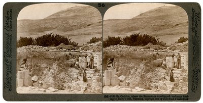 Mont Garizim, où les Samaritains adoraient, Palestine, 1900 - Underwood and Underwood