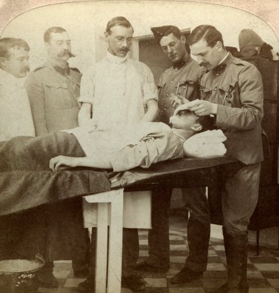 Soldat tombé au front, hôpital de Wynberg, Le Cap, Afrique du Sud, guerre des Boers, 1899-1902 - Underwood and Underwood