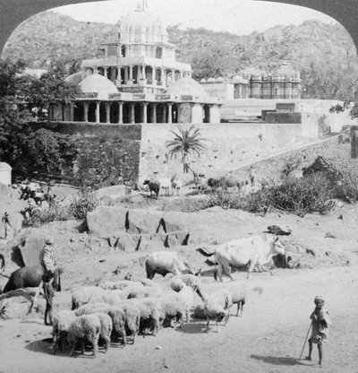 Temples des Jaïns, Mont Abu, Inde - Underwood and Underwood