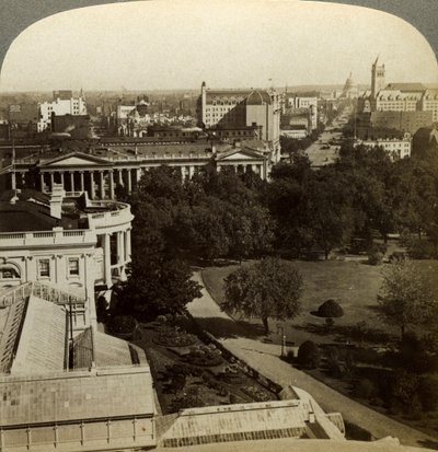 La Maison Blanche et le bâtiment du Trésor, Washington DC, USA - Underwood and Underwood