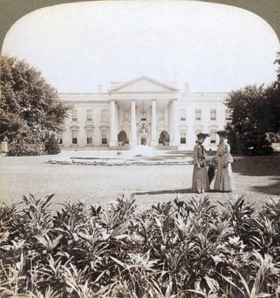 La Maison Blanche, résidence historique du Chef de la Nation - façade nord - Washington, D.C., 1908 - Underwood and Underwood