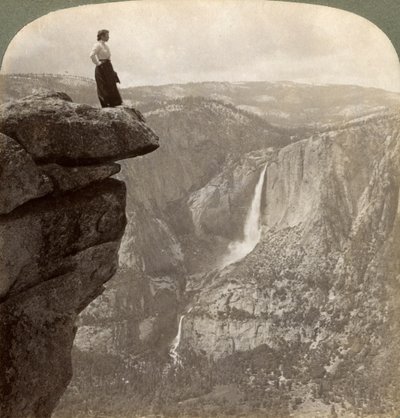 Vue depuis Glacier Point, vallée de Yosemite, Californie, USA, 1902 - Underwood and Underwood