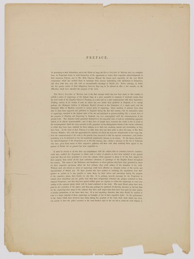 Préface à la "Royal Gallery of British Art" (Galerie royale d