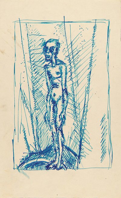 Homme nu debout - Unidentified