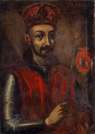 Peinture représentant le Grand-Duc de Lituanie et Roi de Pologne Jogaila - Unidentified painter label QS