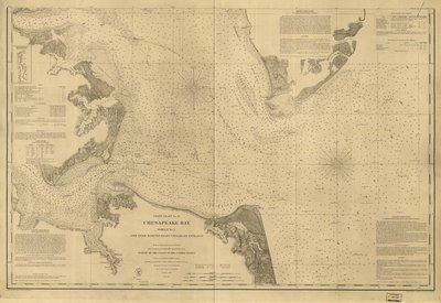 Baie de Chesapeake, feuille n° 1, York River, Hampton Roads, entrée de Chesapeake ... LOC 99447134 - United States Coast Survey