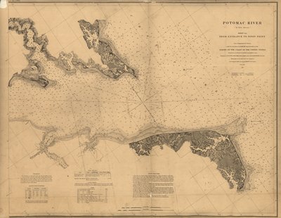 Rivière Potomac (en quatre feuilles) - United States Coast Survey