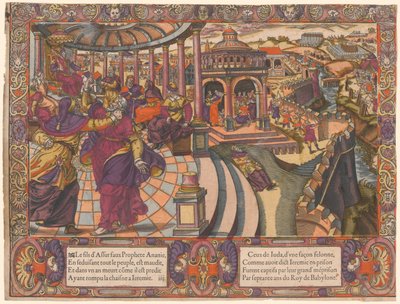 Ananias faux prophète, séduit le peuple et rompt la chaîne de Jérémie, le peuple de Juda est captif en Babylone. - Unknown