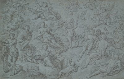 Assemblée des dieux et Hercule - Unknown
