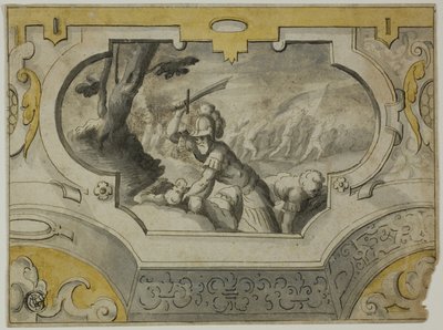 Scène de bataille (pour décoration de dessus de porte) - Unknown