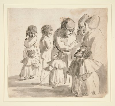 Caricature avec des nains - Unknown