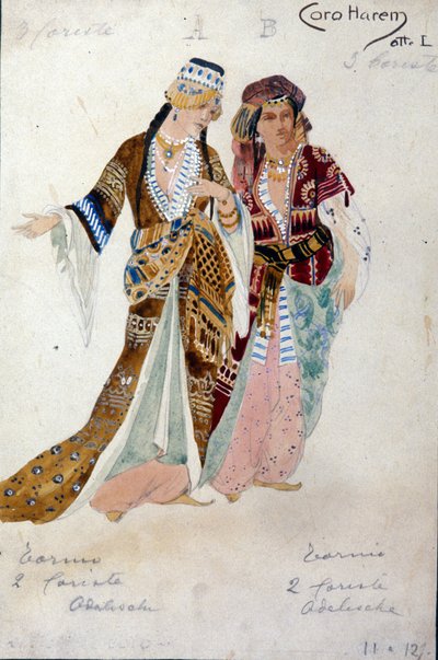 Costumes pour les femmes du harem, de l