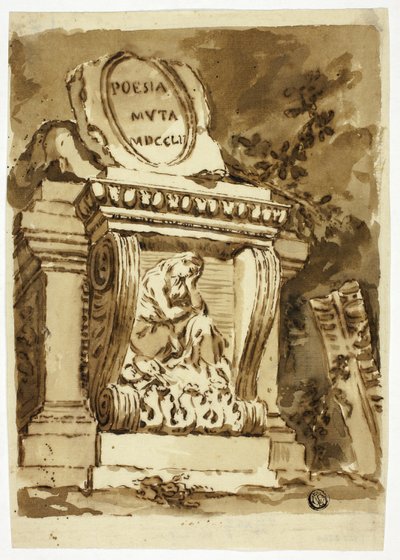 Monument funéraire inscrit "Poesia Muta" - Unknown