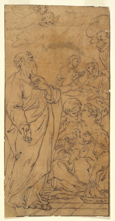 Sainte Famille et Saint (Nativité de la Vierge), à Rome, S. Giovanni in Fonte - Unknown