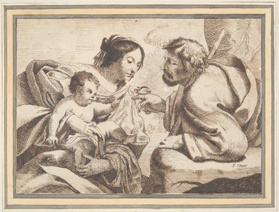 Sainte Famille avec un oiseau - Unknown