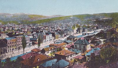 Carte postale représentant Sarajevo et le quai Appel - Unknown