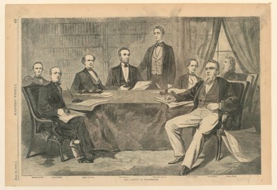 Le président Lincoln et ses membres du cabinet à Washington, D.C., de Harper