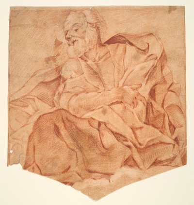 Figure masculine assise avec barbe - Unknown