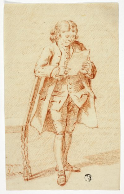 Homme debout lisant une lettre - Unknown