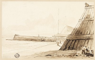 Palissade le long du rivage - Unknown