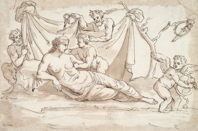 Vénus et Amours et deux satyres - Unknown