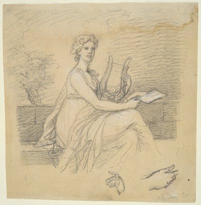 Femme avec lyre - Unknown