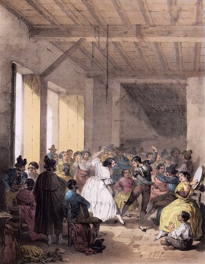 Bal bohémien du 19ème siècle - Danse des gitans au 19ème siècle - Unknown artist