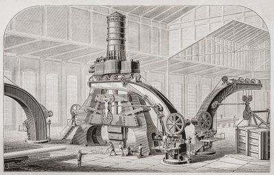 Marteau à vapeur du 19ème siècle, ou marteau pilon - Unknown artist