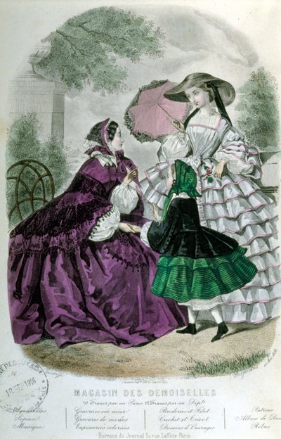 2 femmes et 1 fille - dans «Magazine des Demoiselles» - Unknown artist