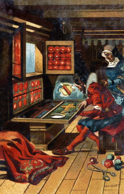 Un chasublier (ouvrier qui fabrique toutes sortes de vêtements d