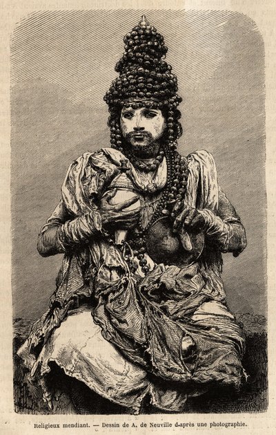 Un mendiant religieux. Gravure pour illustrer le voyage dans les provinces méridionales de l