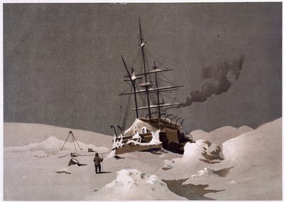 Un bateau pris dans la glace - dans « Les rivages de la mer polaire, récit d