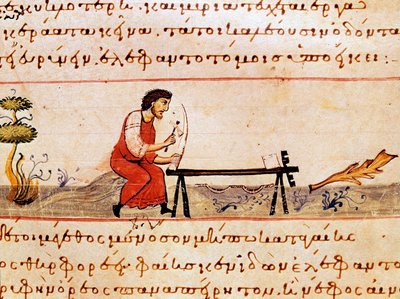 Un artisan travaillant l