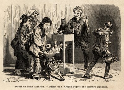 Une diseuse de bonne aventure dans les rues d