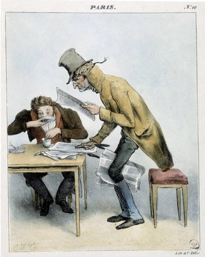 Un attrapeur de café Momus à Paris - 1821, Carnavalet - Unknown artist