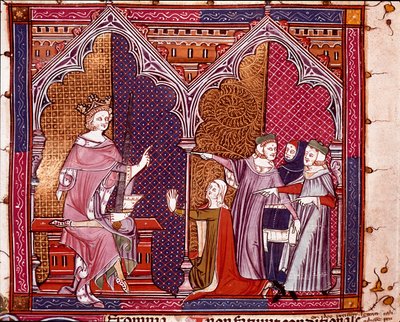 Un roi rendant justice (miniature) - Unknown artist