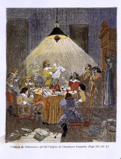 Une réunion de littérateurs, origine de l