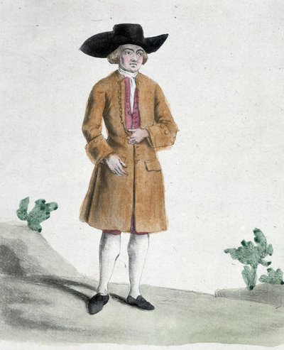 Un quaker - dessin, début 19e siècle - Unknown artist