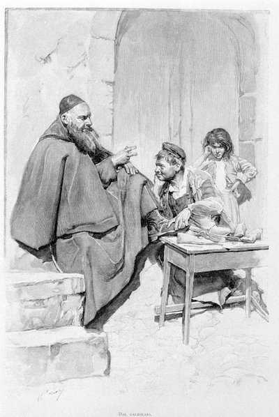 Un cordonnier en Sicile en 1870 - Unknown artist