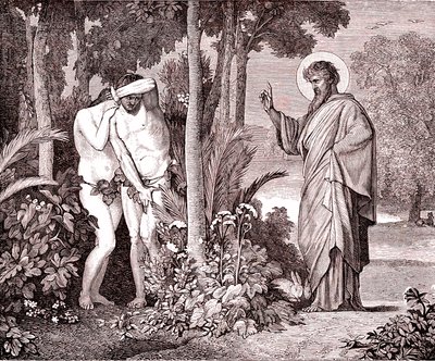 Adam et Ève, fac-similé du livre de Louis Veuillot "Jésus-Christ" imprimé à Paris - Unknown artist