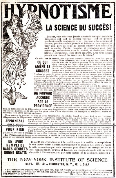 Publicité pour un livre d