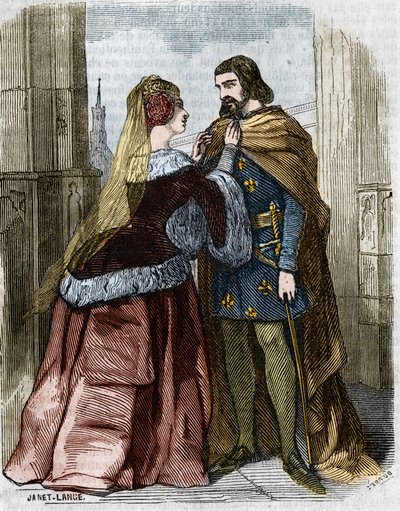 Agnès Sorel (1422-1450) (Dame de Beauté-sur-Marne) et le roi de France Charles VII à l
