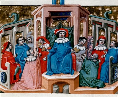 Allégorie de la loi tirée du Code Justinien (Codex Justinianus), une collection de lois et d